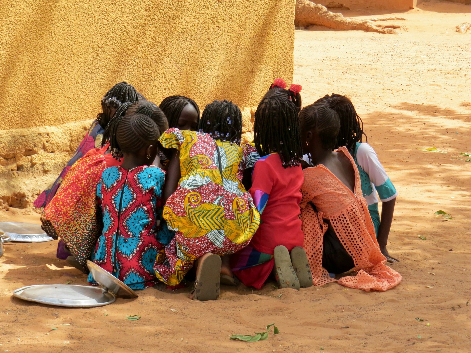 senegalese little girls sitting